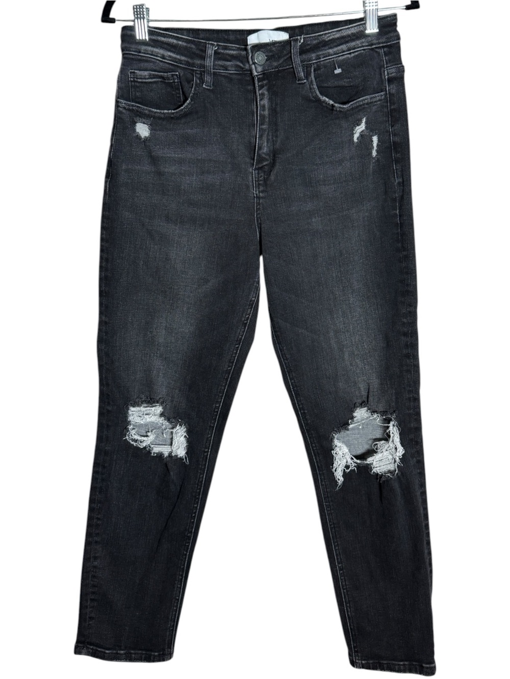 Vervet High Rise Black Distressed Jeans